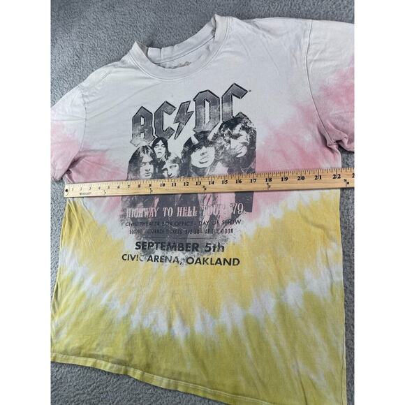 AC/DC Highway To Hell Shirt Mens Large Tie Dye Band Tee Retro 80s Rock N Roll - Picture 8 of 11